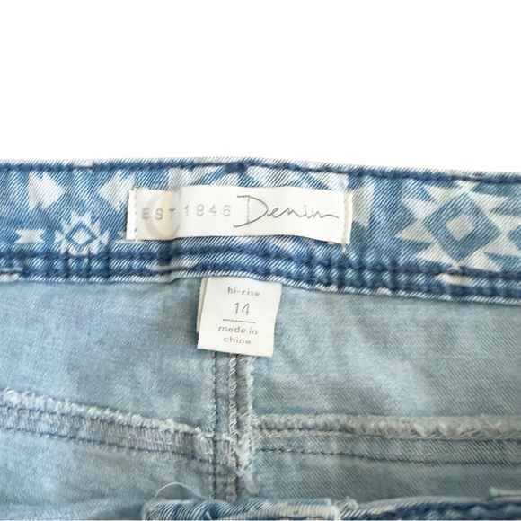 Cato Denim Aztec‎ Print Denim Jeans size 14 - Picture 3 of 7